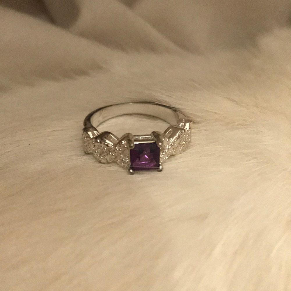 Amethyst Ring and Earring Set